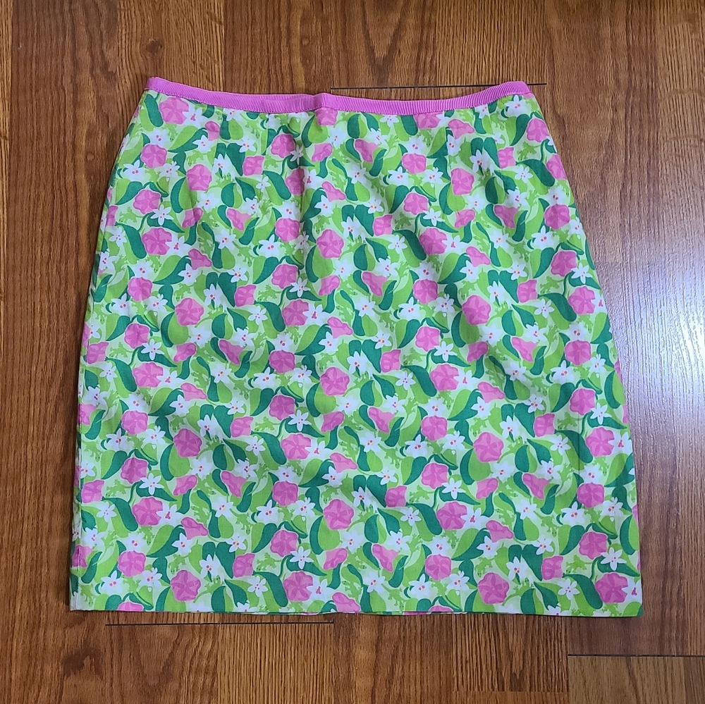 Vintage Lilly Pulitzer Floral Skirt Size 6
